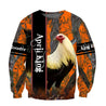 Premium April Rooster  3D Over Printed Unisex Shirts ML