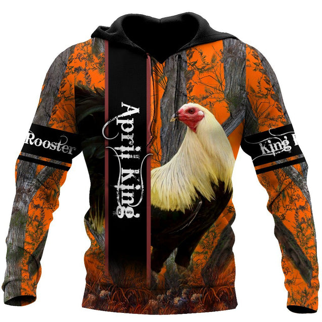 Premium April Rooster  3D Over Printed Unisex Shirts ML