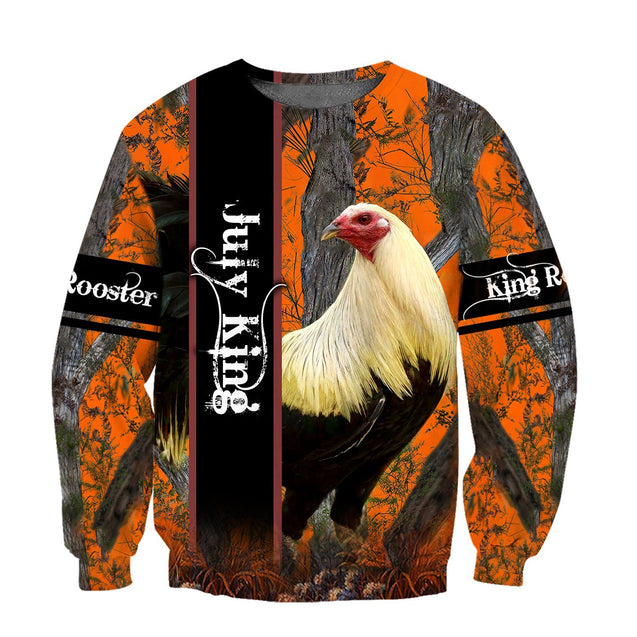 Premium July Rooster  3D Over Printed Unisex Shirts ML