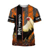 Premium October Rooster  3D Over Printed Unisex Shirts ML