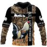 King Rooster Camo 3D Over Printed Unisex Deluxe Hoodie ML