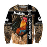 King Rooster Camo 3D Over Printed Unisex Deluxe Hoodie ML