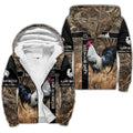 King Rooster Camo 3D Over Printed Unisex Deluxe Hoodie ML