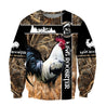 King Rooster Camo 3D Over Printed Unisex Deluxe Hoodie ML