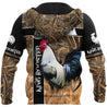 King Rooster Camo 3D Over Printed Unisex Deluxe Hoodie ML