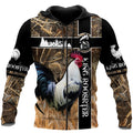 King Rooster Camo 3D Over Printed Unisex Deluxe Hoodie ML