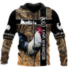 King Rooster Camo 3D Over Printed Unisex Deluxe Hoodie ML