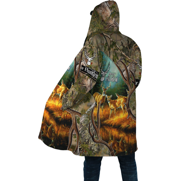 Deer Hunting Camo 3D Over Printed Unisex Deluxe Hoodie ML