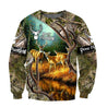 Deer Hunting Camo 3D Over Printed Unisex Deluxe Hoodie ML