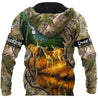 Deer Hunting Camo 3D Over Printed Unisex Deluxe Hoodie ML