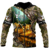 Deer Hunting Camo 3D Over Printed Unisex Deluxe Hoodie ML