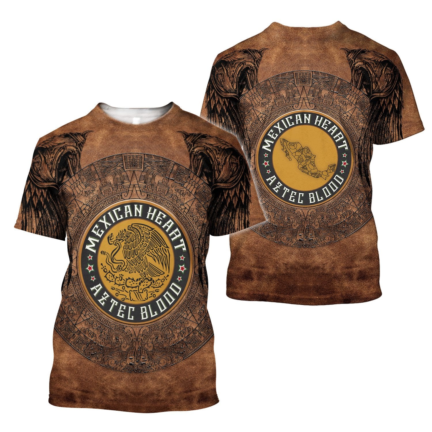 Mexican Heart Aztec Blood 3D All Over Printed Shirts