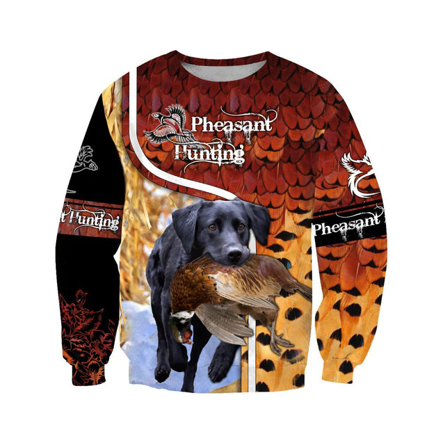 Pheasant Hunting Camo 3D Over Printed Unisex Deluxe Hoodie ML