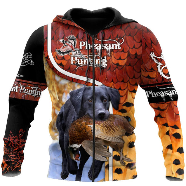 Pheasant Hunting Camo 3D Over Printed Unisex Deluxe Hoodie ML