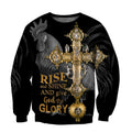 Rooster Rise And Shine And Give God The Glory 3D Over Printed Unisex Deluxe Hoodie ML