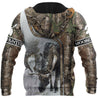 Moose Hunting Camo 3D Over Printed Unisex Deluxe Hoodie ML