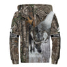 Moose Hunting Camo 3D Over Printed Unisex Deluxe Hoodie ML