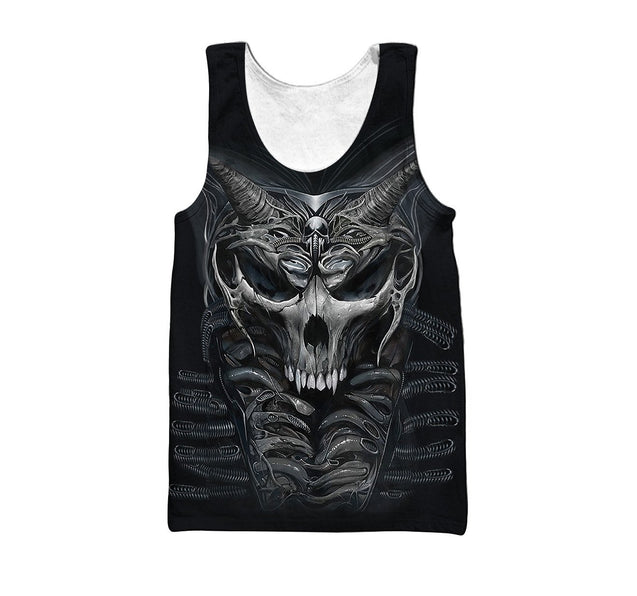 Demon skull armour 3D All Over Printed Shirts and short for Men and Women PL