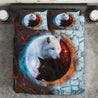 Yin Yang Ice And Fire Wolf Art Bedding Set HVT02112001