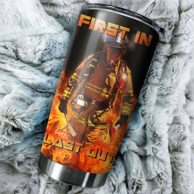 Brave Firefighter Customize Name Stainless Steel Tumbler DA2112000