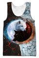 Yin Yang Ice And Fire Wolf Art Shirts HVT02112001
