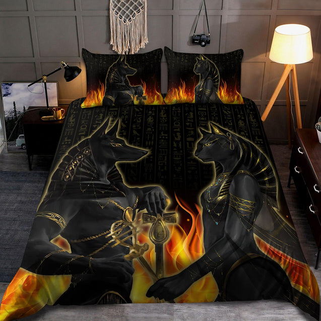 Anubis And Bastet Ancient Egypt Bedding Set AM112014