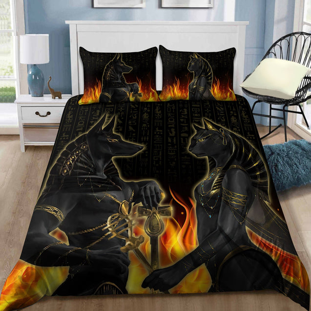 Anubis And Bastet Ancient Egypt Bedding Set AM112014