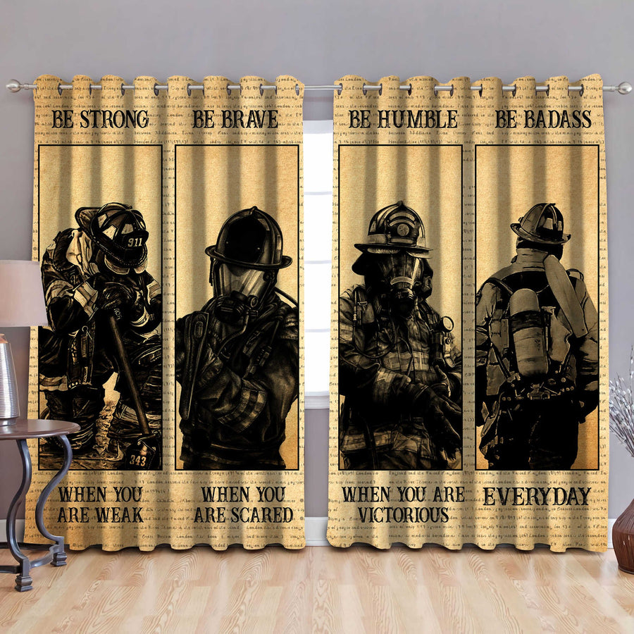 We Are Firefighters Blackout Thermal Grommet Window Curtains AM112026