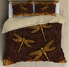 3D Leather Art Of Dragonfly Bedding Set MH09112003