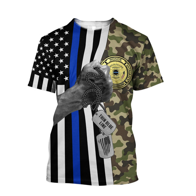 NYPD 3D All Over Printed shirt & short for men and women PL