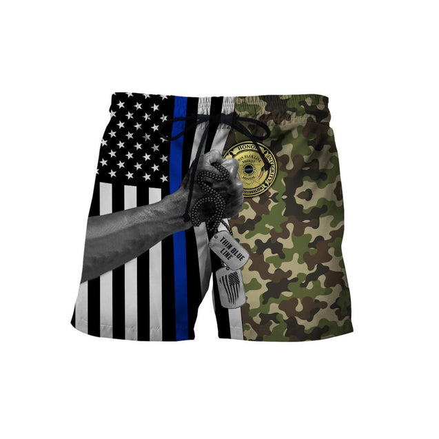 NYPD 3D All Over Printed shirt & short for men and women PL