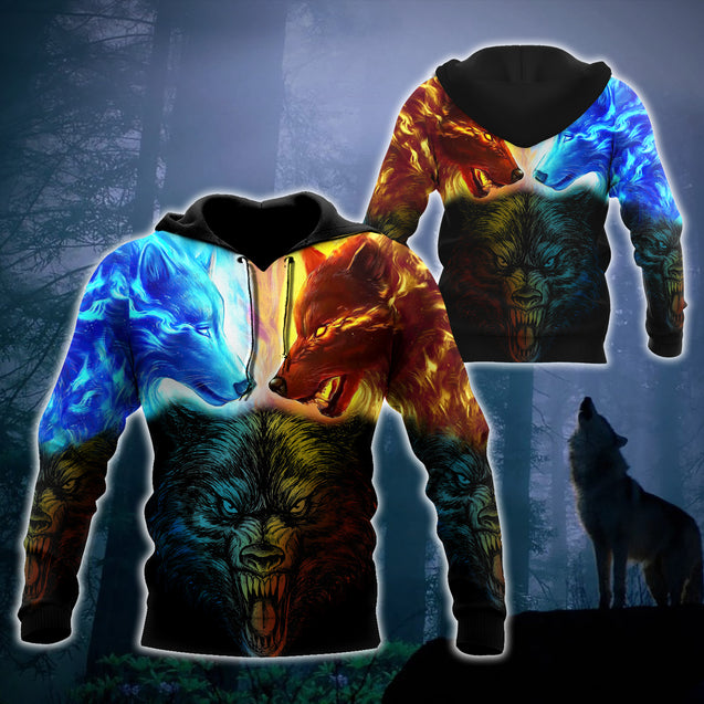 Couple Wolf Art Shirts For Men And Women MH12112003VH