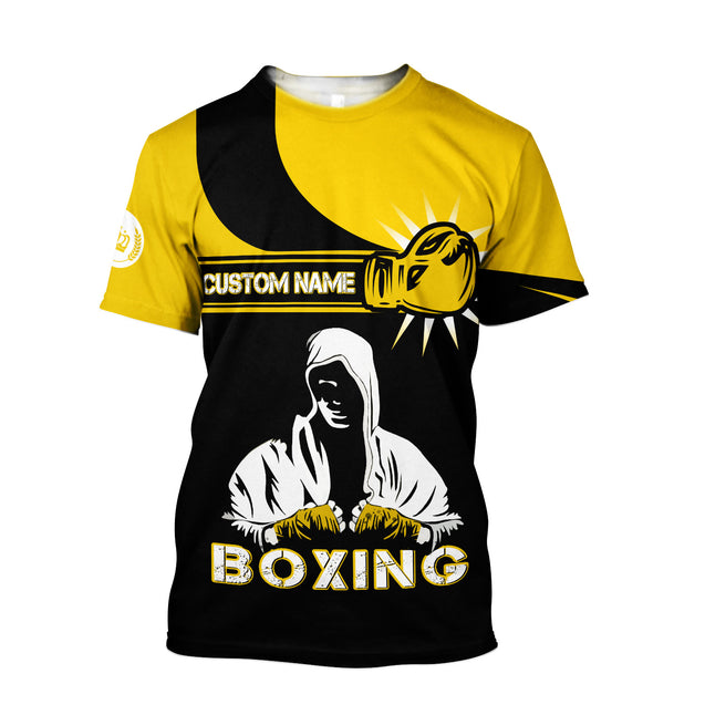 Custom Name Boxing 3D All Over Printed Unisex Shirts