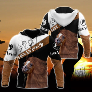 Love Horse 3D All Over Printed Shirts For Men And Women DA17112003