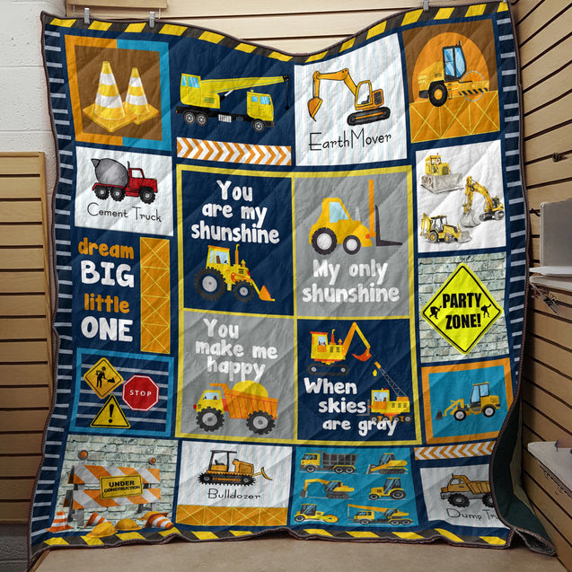 Heavy Equipment Quilt Blanket VP18112002