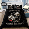 Customize Name Couple Skull Art Bedding Set MH21112003