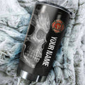 Firefighter Skull Customize Name Stainless Steel Tumbler MH27112004