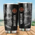 Firefighter Skull Customize Name Stainless Steel Tumbler MH27112004