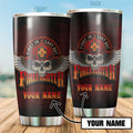 Firefighter Cool Skull Customize Name Stainless Steel Tumbler MH27112005