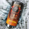 Firefighter Skull On Fire Customize Name Stainless Steel Tumbler MH27112006