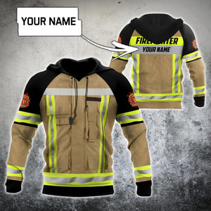 Customize Name Firefighter 3D All Printed Hoodie For Men And Women MH01122001