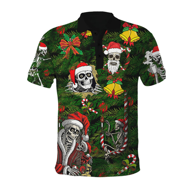 Skulls Merry Christmas 3D All Over Printed For Men And Women Shirts