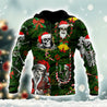 Skulls Merry Christmas 3D All Over Printed For Men And Women Shirts