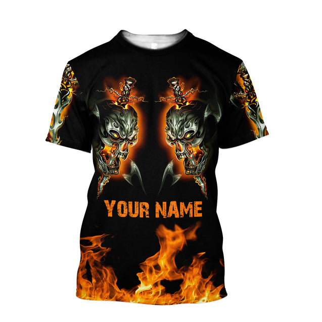 Customize Name Angry Skulls 3D All Over Printed For Men And Women Shirts DD02122007
