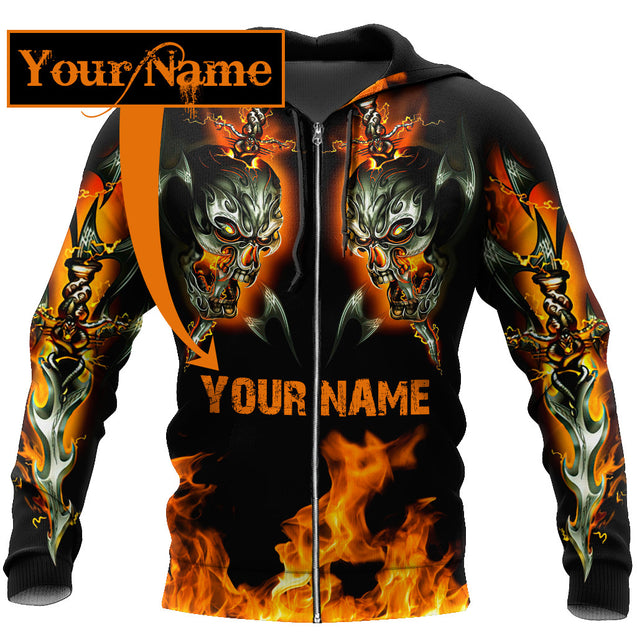 Customize Name Angry Skulls 3D All Over Printed For Men And Women Shirts DD02122007
