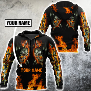 Customize Name Angry Skulls 3D All Over Printed For Men And Women Shirts DD02122007