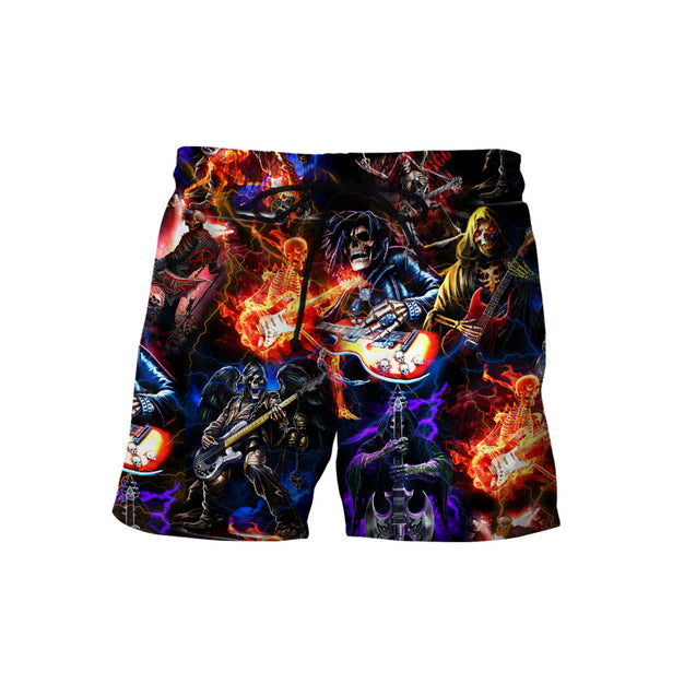 Rock Skulls 3D All Over Printed For Men And Women Shirts DD02122008