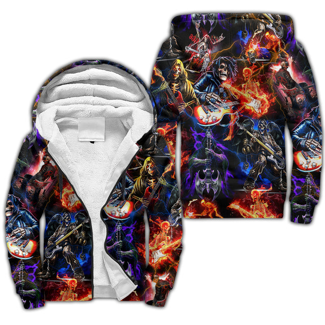 Rock Skulls 3D All Over Printed For Men And Women Shirts DD02122008