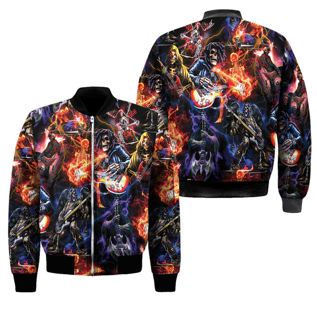 Rock Skulls 3D All Over Printed For Men And Women Shirts DD02122008