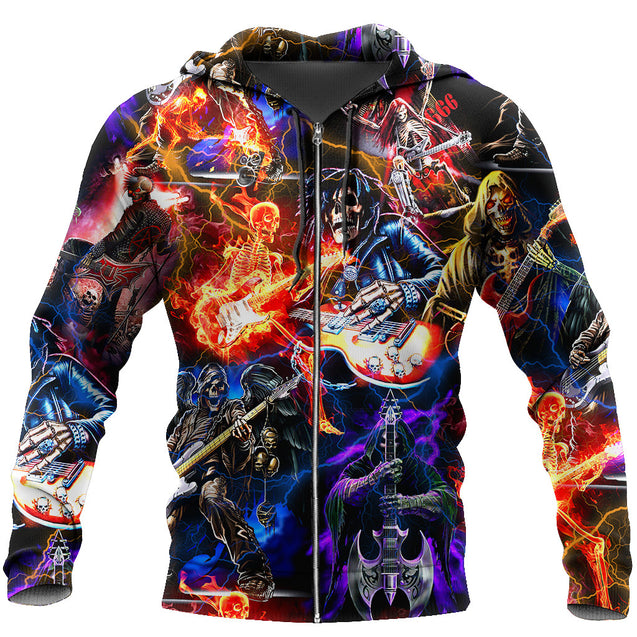Rock Skulls 3D All Over Printed For Men And Women Shirts DD02122008